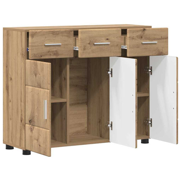 Sideboard FLORIN Artisan-Eiche mit Regal