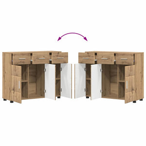 Sideboard FLORIN Artisan-Eiche mit Regal