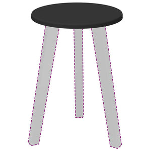 Tischplatte Schwarz Ø 30cm