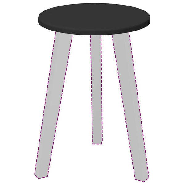 Tischplatte Schwarz Ø 30cm