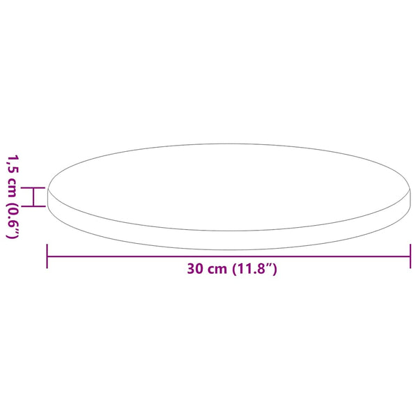 Tischplatte Schwarz Ø 30cm