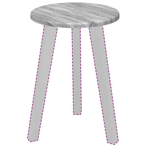 Tischplatte Grau Sonoma Ø 30cm