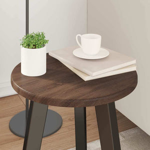 Tischplatte Braun Eichen-Optik Ø 30cm