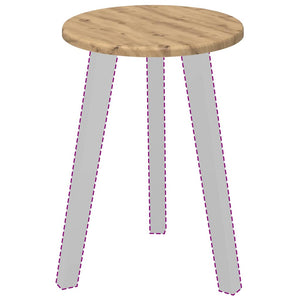 Tischplatte Artisan-Eiche Ø30cm