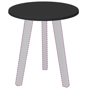 Tischplatte Schwarz Ø 40 cm