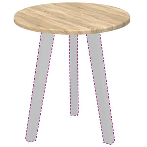 Tischplatte Sonoma-Eiche Ø 40cm