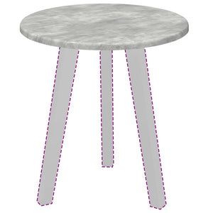 Tischplatte Betongrau Ø 40cm