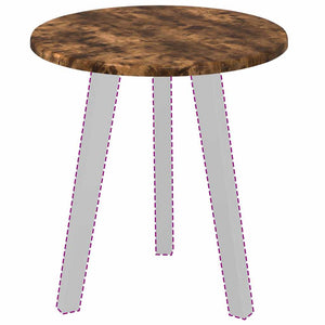 Tischplatte Räuchereiche Ø 40 cm