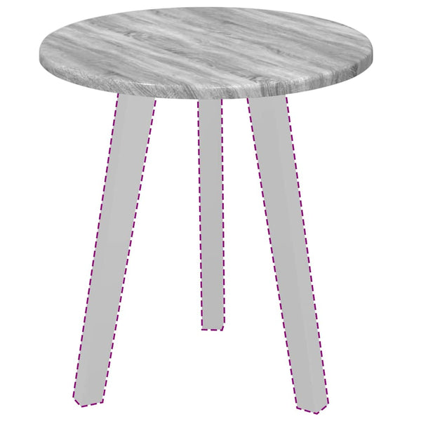 Tischplatte Grau Sonoma Ø 40cm