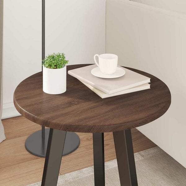 Tischplatte Braun Eiche Ø 40cm