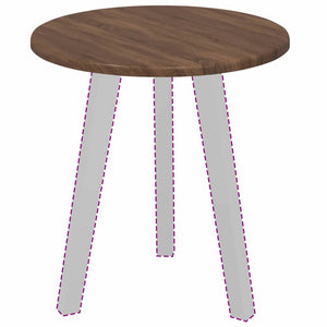 Tischplatte Braun Eiche Ø 40cm