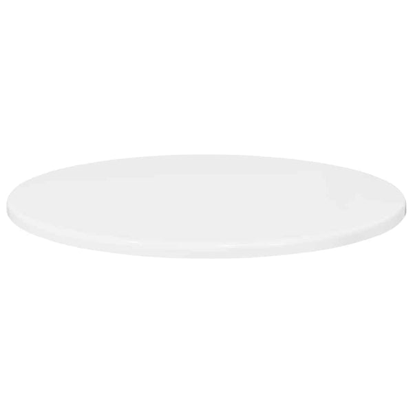 Tischplatte Hochglanz Weiß Ø 50cm