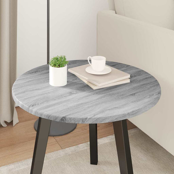 Tischplatte Grau Sonoma Ø 50cm