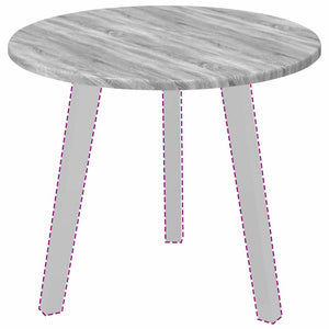 Tischplatte Grau Sonoma Ø 50cm