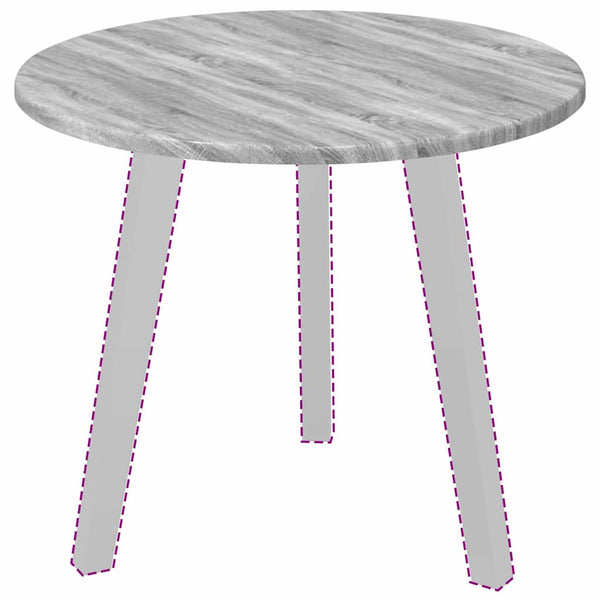 Tischplatte Grau Sonoma Ø 50cm