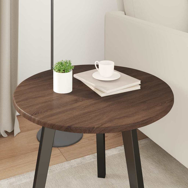Tischplatte Braun Eiche Ø 50cm