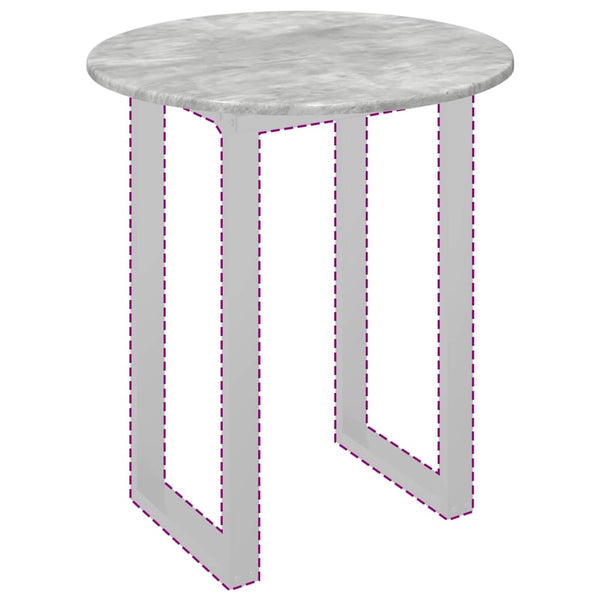 Betongraue Tischplatte Ø 60 cm