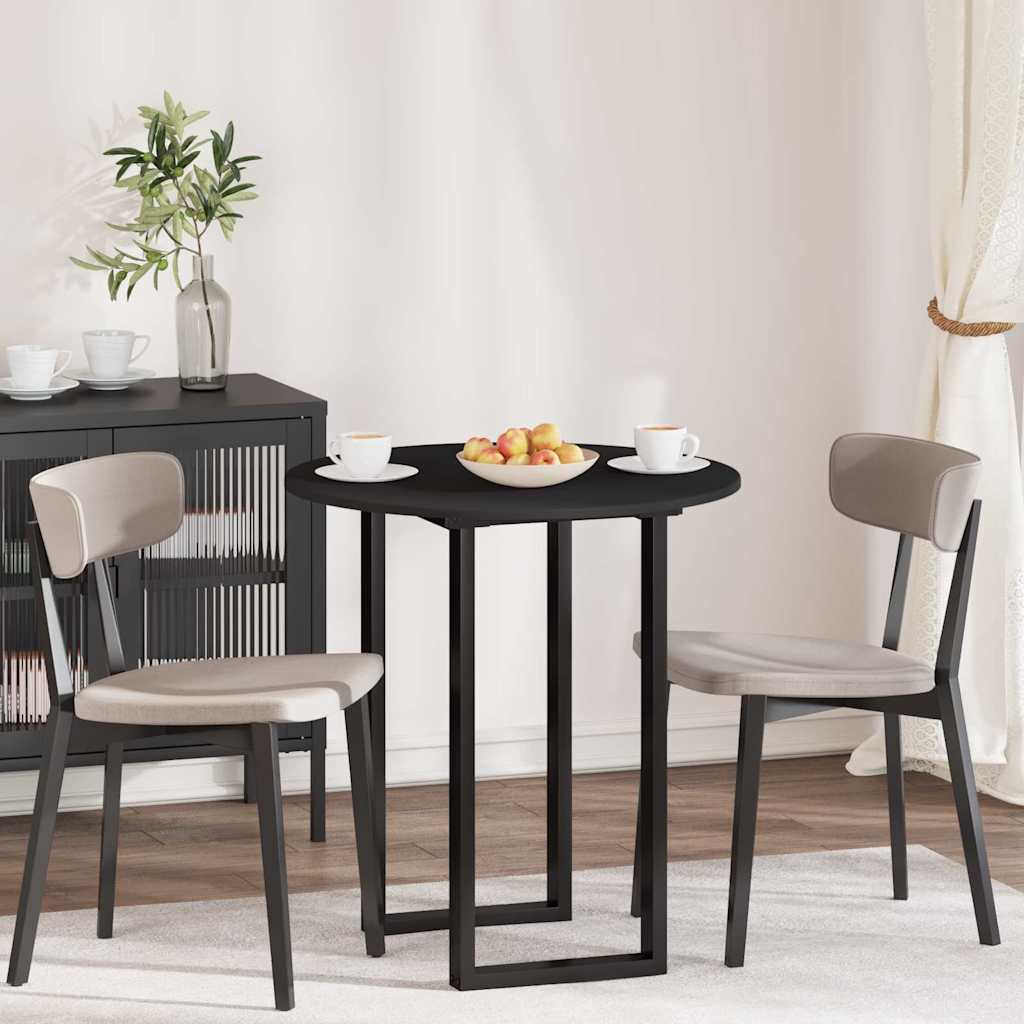 Tischplatte Schwarz Ø 70 cm
