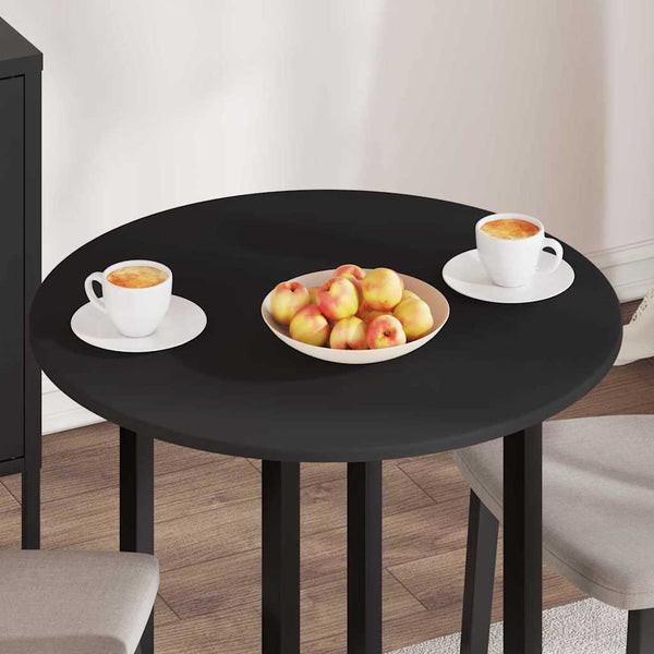 Tischplatte Schwarz Ø 70 cm