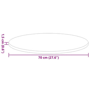 Tischplatte Hochglanz Weiß Ø 70cm