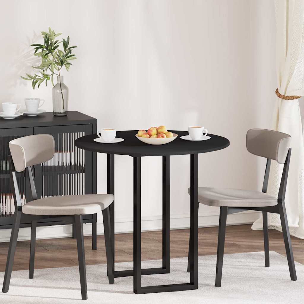 Tischplatte Schwarz Ø 80 cm
