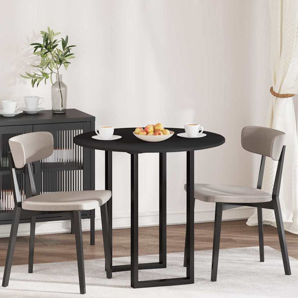 Tischplatte Schwarz Ø 80 cm