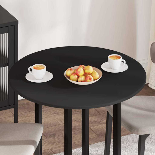 Tischplatte Schwarz Ø 80 cm