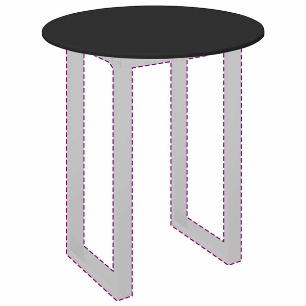 Tischplatte Schwarz Ø 80 cm