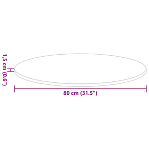 Tischplatte Betongrau Ø 80cm