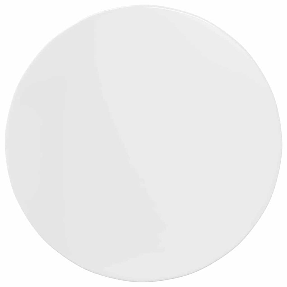 vidaXL Plateau de table blanc brillant Ø 80 x 1,5 cm, bois d'ingénierie