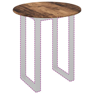 Tischplatte Altholz Ø 80 cm