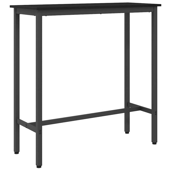 Schwarzer Tisch Eichenoptik 100x40 cm
