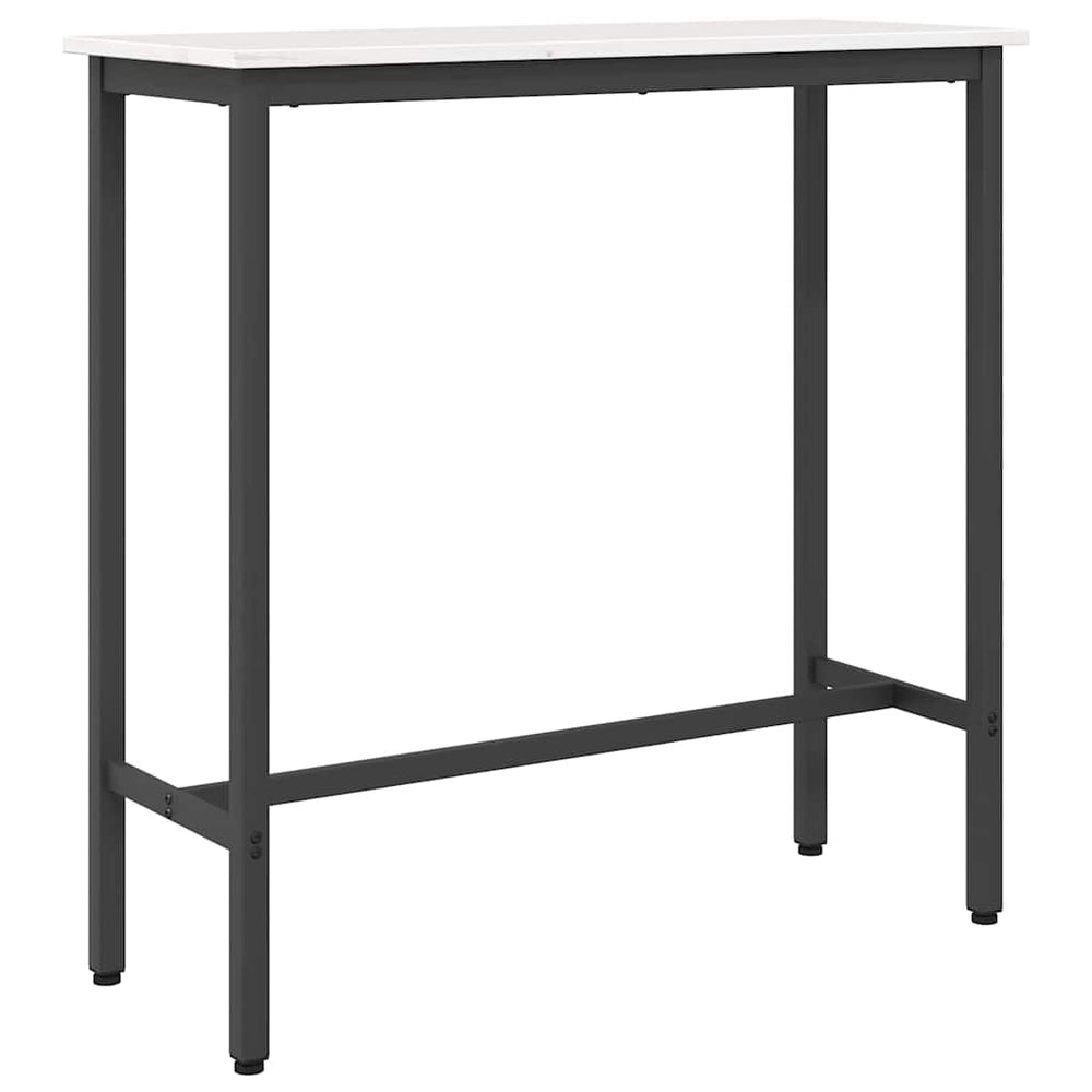 Weißer Tisch 100x40x101 cm Holz & Stahl
