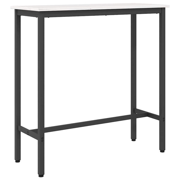 Weißer Tisch 100x40x101 cm Holz & Stahl