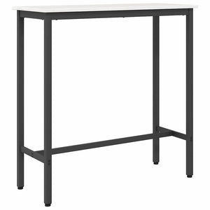 Weißer Tisch 100x40x101 cm Holz & Stahl