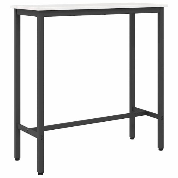 Weißer Tisch 100x40x101 cm Holz & Stahl