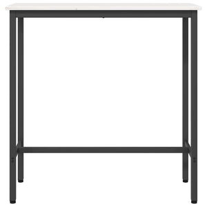 Weißer Tisch 100x40x101 cm Holz & Stahl