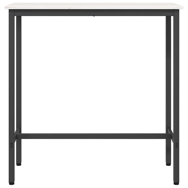 Weißer Tisch 100x40x101 cm Holz & Stahl