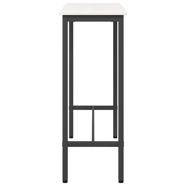 Weißer Tisch 100x40x101 cm Holz & Stahl