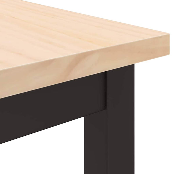 Tisch Natur Holz und Stahl 100x50 cm