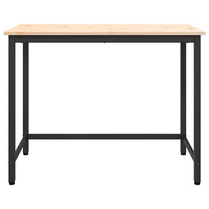 Tisch Natur Holz und Stahl 100x50 cm