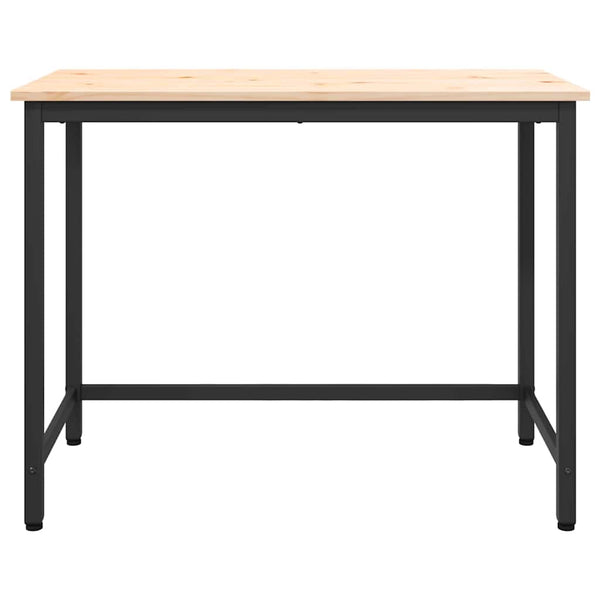 Tisch Natur Holz und Stahl 100x50 cm