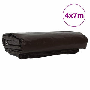 Braun Plane 4x7m, 650g/m² PVC-beschichtet
