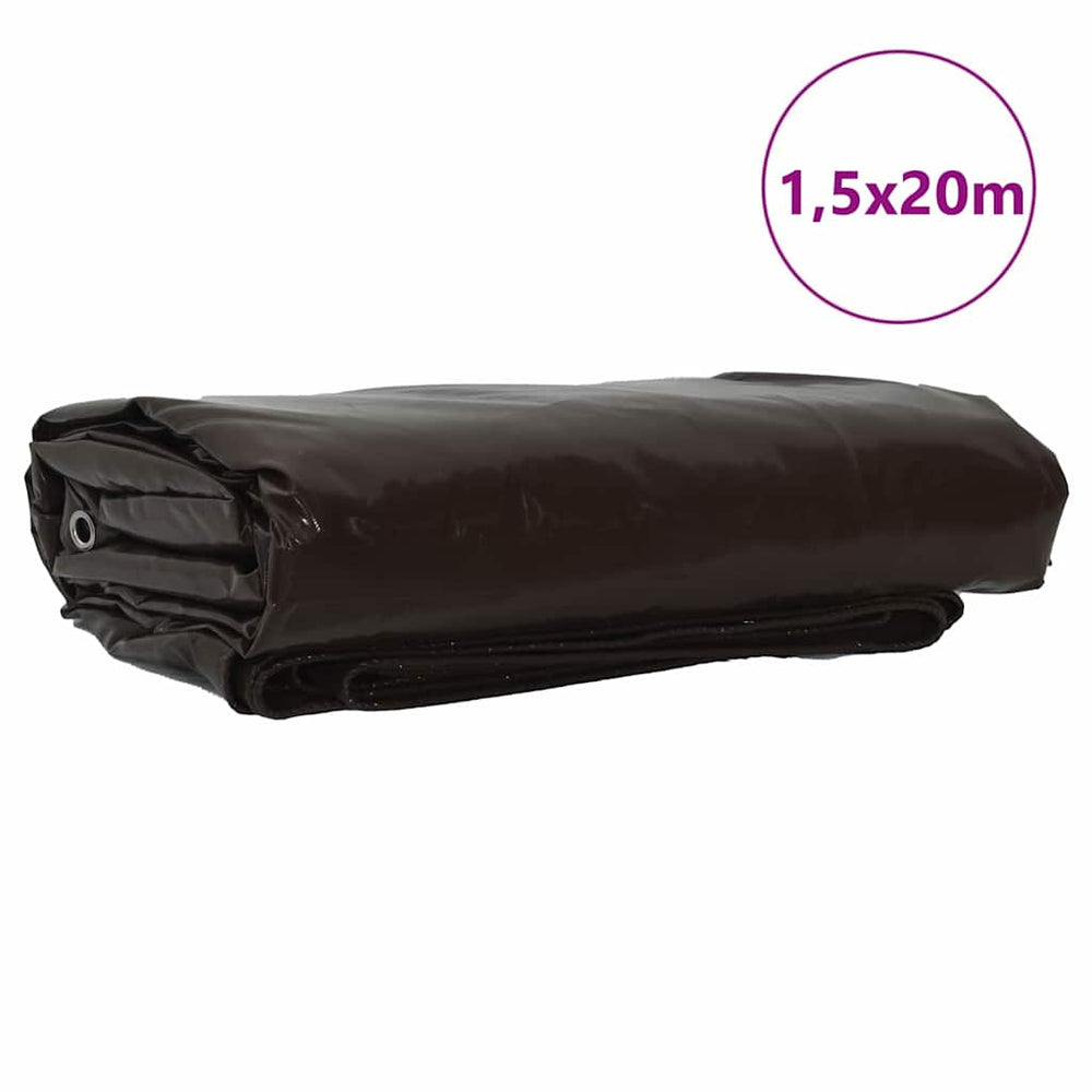 Braune PVC-beschichtete Plane – 1,5 x 20m