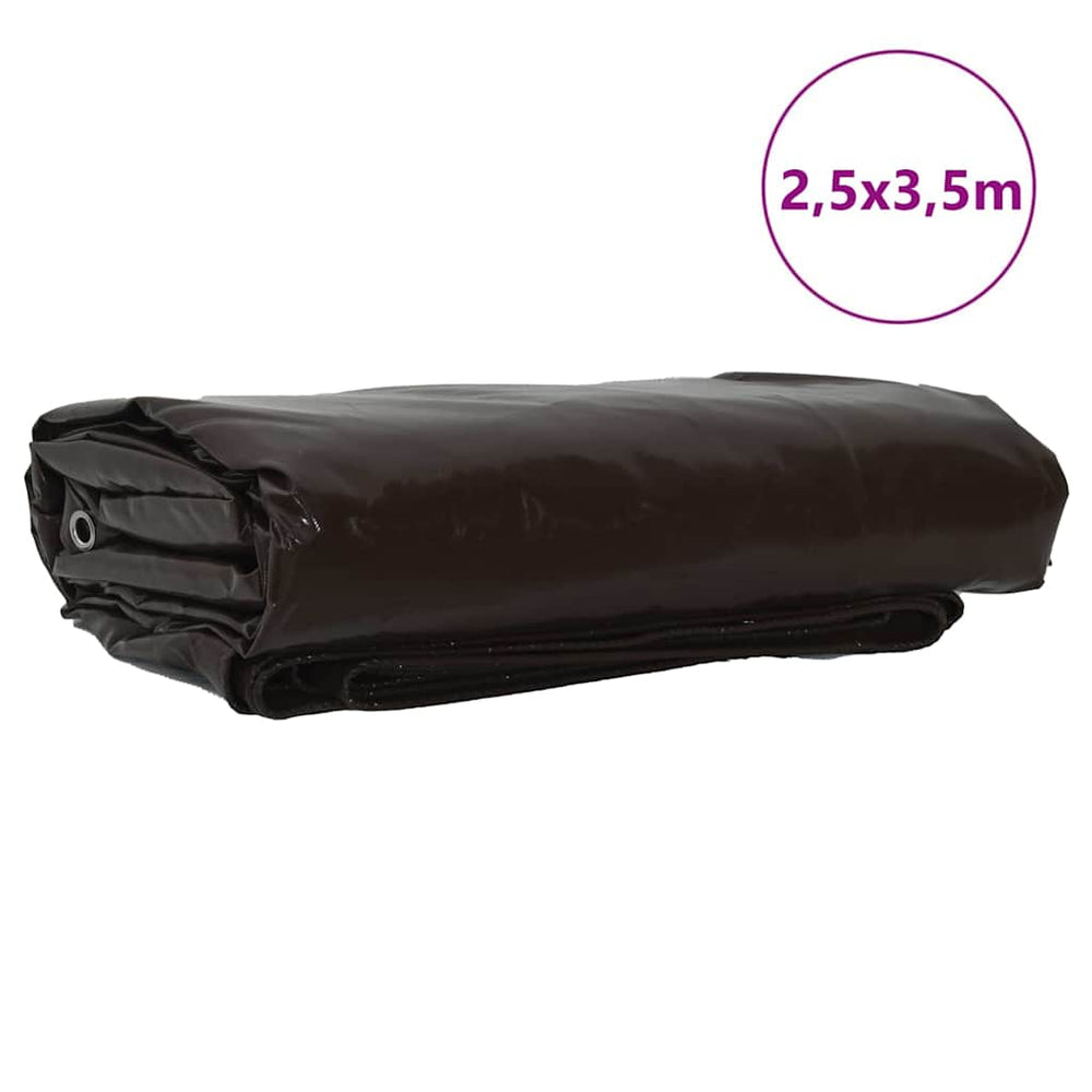 PVC-beschichtete Plane Braun 2,5x3,5m, 650g/m²