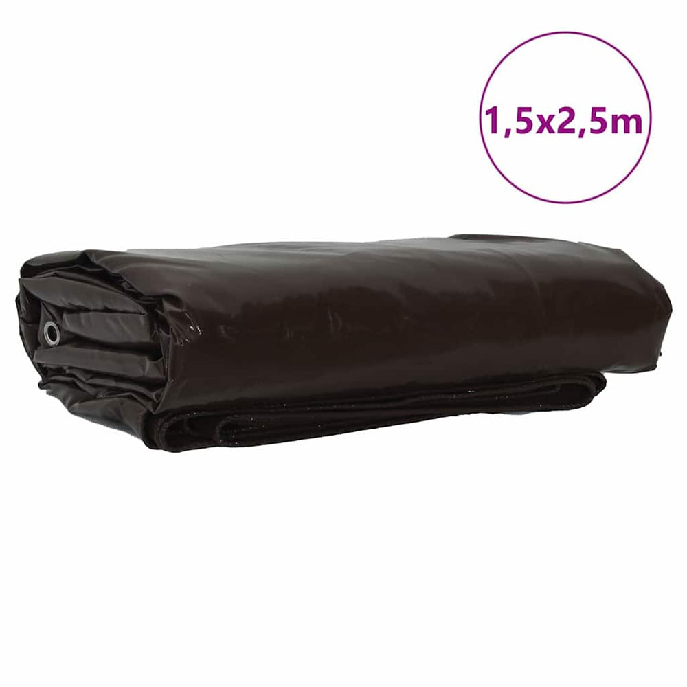 Braun Plane 650g/m² - 1,5x2,5m PVC-beschichtet