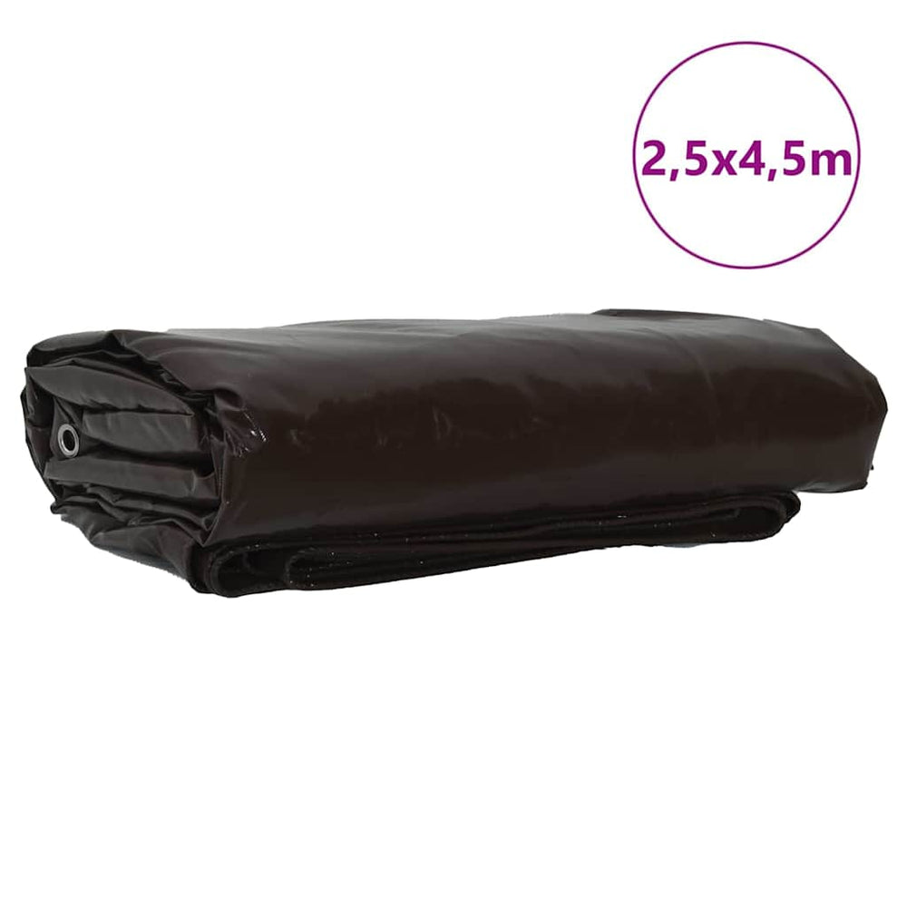 Plane Braun 650g/m² 2,5x4,5m PVC-beschichtet