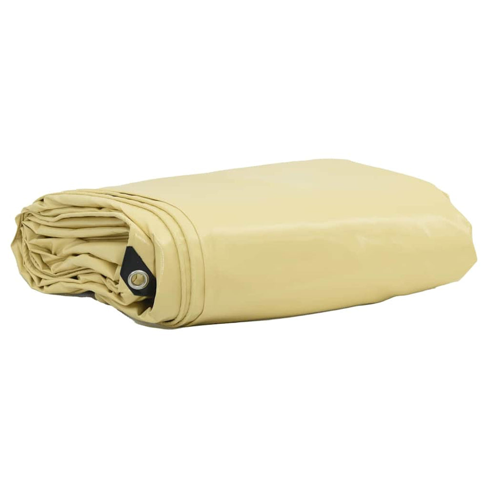 Beige PVC-beschichtete Plane 3x5m, 650g/m²
