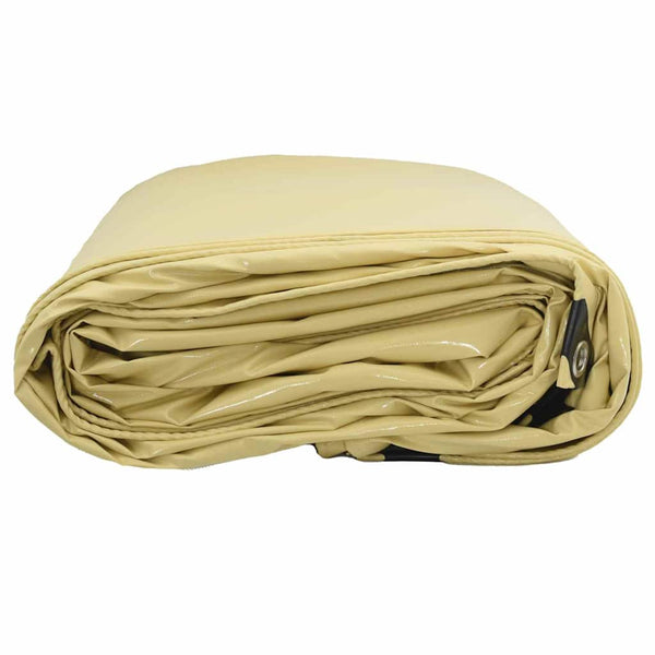 Beige Plane 4x4m, 650g/m² PVC-beschichtet