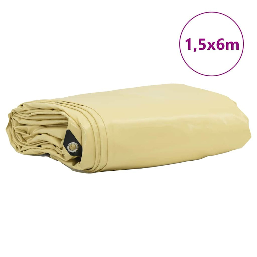 Beige PVC-Plane 650g/m² - 1,5 x 6 m